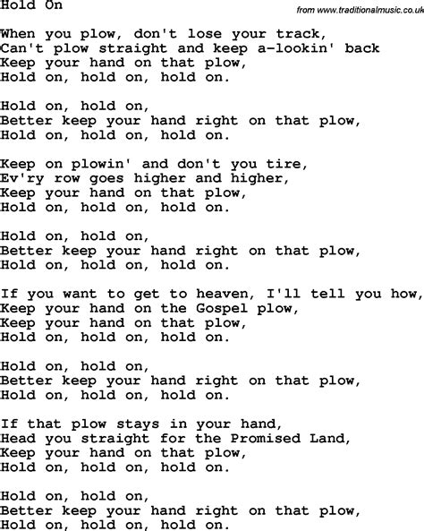 hold on lyrics